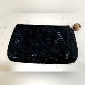 Vintage beaded Lumered Vintage Black Evening Clutch!